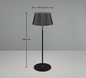 Reality Leuchten Suarez Lampă de masă LED reîncărcabilă, negru, înălțime 39 cm, metal, reglabil, Negru, Metal, Modern