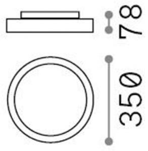 Ideallux Ideal Lux Plafonieră cu LED Fly, negru, aluminiu, Ø 35 cm, Negru, Camera de zi / sufragerie, Aluminiu, Modern