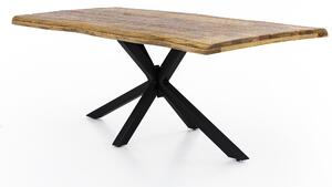 Masa dreptunghiulara cu blat din lemn de mango Tables&Co 220x100 cm maro/negru