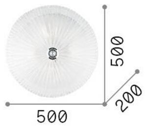 Ideallux Ideal Lux Plafonieră Shell, culoare chihlimbar, sticlă, Ø 50 cm, reglabil, Bej, Camera de zi / sufragerie, Sticlă