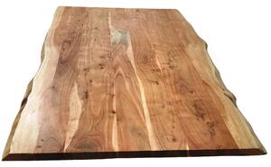 Masa dreptunghiulara cu blat din lemn de salcam Tables&Co 180x90 cm maro/argintiu