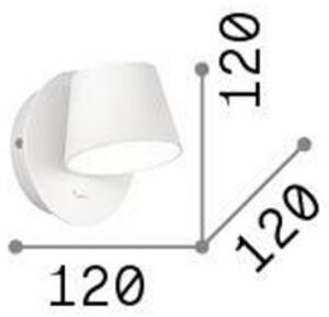 Ideallux Ideal Lux LED wall light Gim, negru, aluminiu, 12 cm, Negru, Camera de zi / sufragerie, Aluminiu, Modern