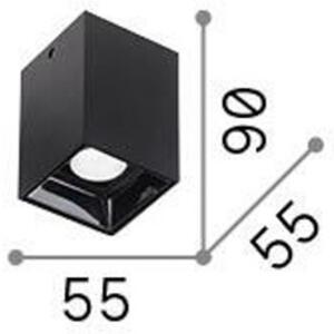 IDEAL LUX Ideal Lux LED downlight Nitro Square alb, înălțime 9 cm, metal, Alb, Camera de zi / sufragerie, Aluminiu, Modern