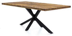 Masa dreptunghiulara cu blat din lemn de tec Tables&Co 220x100 cm maro/negru