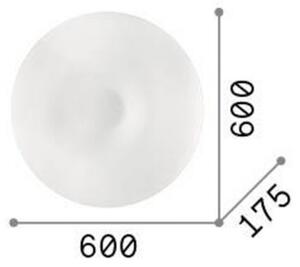 Ideallux Ideal Lux Glory, sticlă opală, Ø 60 cm, reglabil, Alb, Hol, Sticlă, Modern