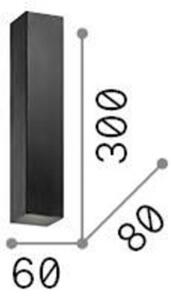 Ideallux Ideal Lux lampă de perete Sky metal auriu înălțime 30 cm sus/jos, Auriu / Alamă, Camera de zi / sufragerie, Metal, Modern, Priză de perete sus / jos