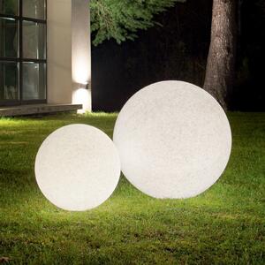 Ideallux Ideal Lux Doris, lumină de sol, albă, din plastic, Ø 78 cm, Alb, Plastic, Modern, Spot de exterior / vârf de pământ