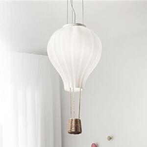 Ideallux Ideal Lux Lampă suspendată Dream Big, alb, sticlă opală, Ø 30 cm, reglabil, Alb, Camera de zi / sufragerie, Sticlă, Viața tânără