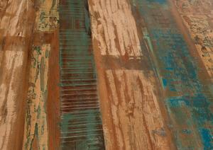 Masa dreptunghiulara cu blat din lemn reciclat Tables&Co 180x100 cm multicolor/maro