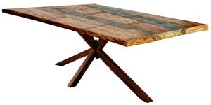 Masa dreptunghiulara cu blat din lemn reciclat Tables&Co160x85 cm multicolor/maro
