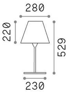 Ideallux Ideal Lux Arcadia lampă de masă pentru exterior, antracit, înălțime 53 cm, Negru, Metal, Modern