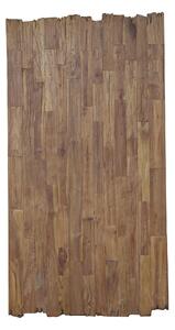 Masa dreptunghiulara din lemn de tec si cadru metalic maro 160x90 cm