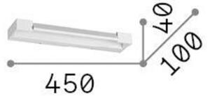 IDEAL LUX Ideal Lux LED lumina de perete Balance white, metal, lățime 45 cm, Alb, Camera de zi / sufragerie, Metal, Modern