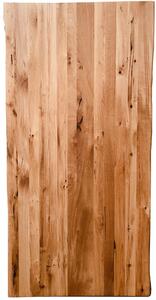 Masa dreptunghiulara din lemn de stejar si cadru metalic negru 180x100 cm