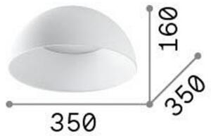 Ideallux Ideal Lux Plafonieră cu LED Corolla-1, alb, metal, Ø 35 cm, Alb, Camera de zi / sufragerie, Metal, Modern