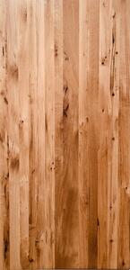 Masa dreptunghiulara cu blat din lemn de stejar Tables&Co 220x100x75 cm maro/argintiu
