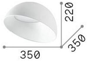 Ideallux Ideal Lux Plafonieră cu LED Corolla-2, alb, metal, Ø 35 cm, Alb, Camera de zi / sufragerie, Metal, Modern