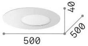 IDEAL LUX Ideal Lux Plafonieră cu LED Iride, alb, Ø 50 cm, metal, Alb, Camera de zi / sufragerie, Metal, Modern