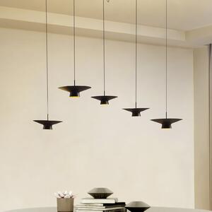 Lindby lampă suspendată LED Norvind, 10 becuri, negru, dimabil, reglabil, Negru, Camera de zi / sufragerie, Metal, Modern