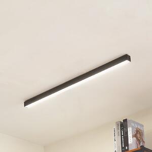 Lucande Plafonieră LED Teniona, 101 cm, negru, aluminiu, reglabil, Negru, Camera de zi / sufragerie, Aluminiu, Modern