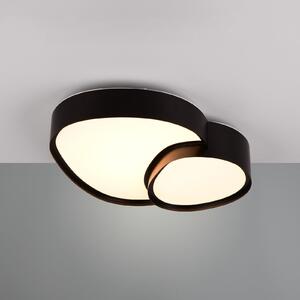 Trio Lighting Plafonieră cu LED Rise, negru, 43 x 36 cm, CCT, reglabilă, reglabil, Negru, Camera de zi / sufragerie, Metal, Modern