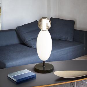 Ideallux Ideal Lux Lampă de masă cu LED Lumiere, sticlă opal/gri, înălțime 50 cm, Alb, Camera de zi / sufragerie, Sticlă, Modern