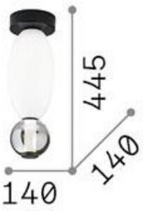Ideallux Ideal Lux Plafonieră cu LED Lumiere-1, sticlă opalină/gri, negru, Alb, Camera de zi / sufragerie, Sticlă, Modern