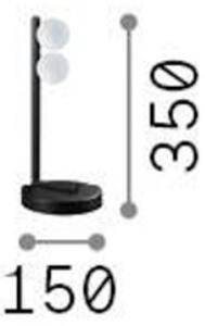 IDEAL LUX Ideal Lux LED lampă de masă cu LED-uri Ping Pong alb 2 lumini din, Alb, Camera de zi / sufragerie, Metal, Design, glob