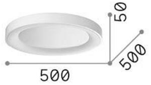 Ideallux Ideal Lux Plafonieră cu LED Planet, alb, Ø 50 cm, metal, Alb, Camera de zi / sufragerie, Metal, Modern