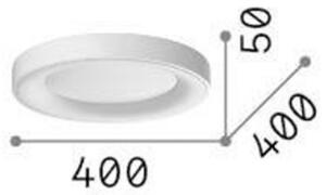 Ideallux Ideal Lux Plafonieră cu LED Planet, alb, Ø 40 cm, metal, Alb, Camera de zi / sufragerie, Metal, Modern