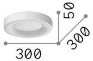 Ideallux Ideal Lux Plafonieră cu LED Planet, alb, Ø 30 cm, metal, Alb, Camera de zi / sufragerie, Metal, Modern