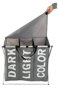 Cos de rufe multifunctional, 3 compartimente, impermeabil, 64,5x58x36,5cm, gri
