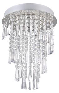 Reality Leuchten Plafonieră cu LED Pomp, Ø 30 cm, crom, acrilic/metal, CCT, reglabil, Metalic, Camera de zi / sufragerie, Plastic