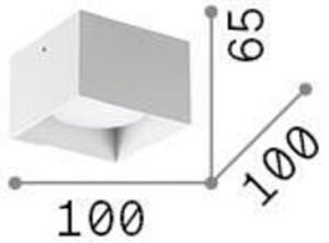 IDEAL LUX Ideal Lux Downlight Spike Square, cromat, aluminiu, 10x10 cm, Metalic, Camera de zi / sufragerie, Metal, Modern