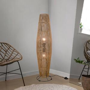 Reality Leuchten Lampă de podea Miki, maro, înălțime 103 cm, hârtie, Maro / Rugină, Camera de zi / sufragerie, Hârtie / Carton, Scandinavă