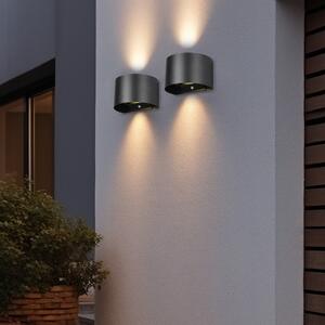 Reality Leuchten Lampă de perete cu LED reîncărcabilă pentru exterior Talent, negru, lățime, Negru, Metal, Modern
