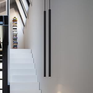 Ideallux Ideal Lux Lampă suspendată cu LED Ultrathin Round 100 cm negru DALI, reglabil, Negru, Camera de zi / sufragerie, Metal, Modern