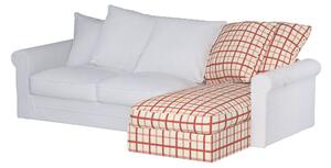 Grönlid chaise longue capac secțional culoare roșu Țesătură cu model