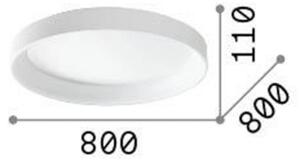 IDEAL LUX Ideal Lux Plafonieră cu LED Ziggy, negru, Ø 80 cm, metal, Negru, Camera de zi / sufragerie, Metal, Modern