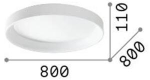 IDEAL LUX Ideal Lux Plafonieră cu LED Ziggy, alb, Ø 80 cm, metal, Alb, Camera de zi / sufragerie, Metal, Modern