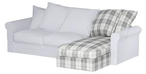 Grönlid chaise longue capac secțional culoare gri Țesătură împletitură, cu model