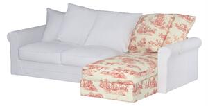 Grönlid chaise longue capac secțional culoare roșu Țesătură cu model