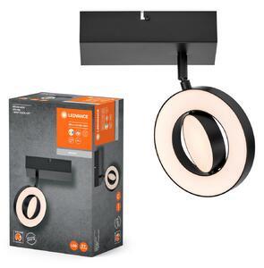 LEDVANCE Saturn CCT LED spot de perete cu LED, întrerupător, negru, Negru, Camera de zi / sufragerie, Plastic