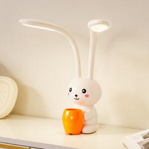 Lindby LED lampă de masă Haas, bej, plastic, CCT, înălțime39cm, reglabil, Bej, Camera copiilor, Plastic, Viața tânără