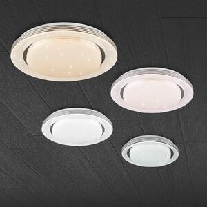Reality Leuchten Plafonieră cu LED Atria, Ø 58 cm, alb, plastic, CCT, reglabil, Alb, Camera de zi / sufragerie, Plastic, Modern
