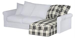 Grönlid chaise longue capac secțional culoare negru Țesătură împletitură, cu model