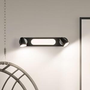 LEDVANCE Plafonieră cu LED Neptune, 2 spoturi, negru, Negru, Camera de zi / sufragerie, Metal