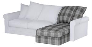 Grönlid chaise longue capac secțional culoare gri Țesătură împletitură, cu model