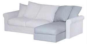 Grönlid chaise longue capac secțional culoare albastru Țesătură împletitură