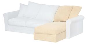 Grönlid chaise longue capac secțional culoare ecru Țesătură gloss, catifea